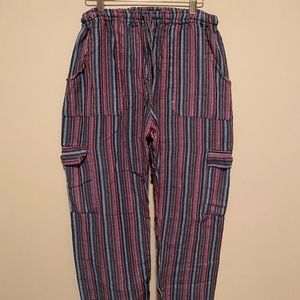 Purple and Blue striped pants from ecuador